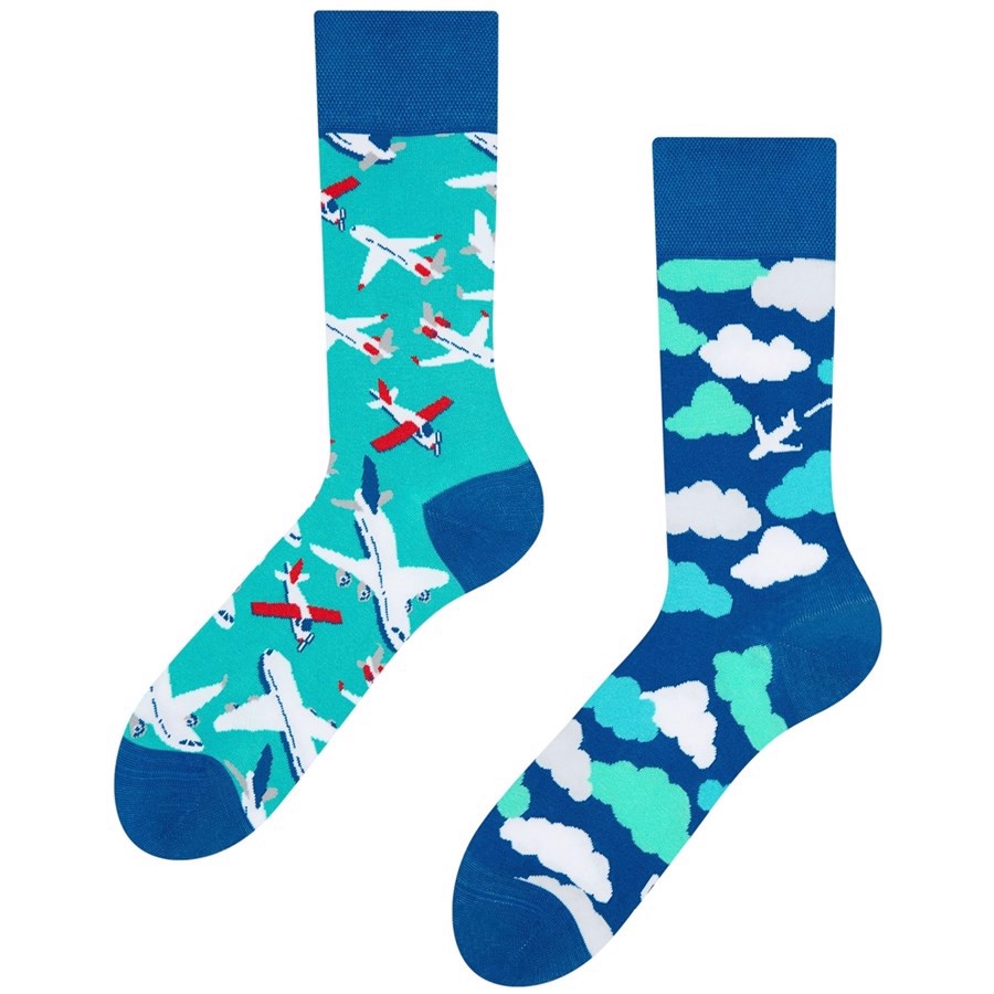 Humor sokker voksen - AIRPLANE/CLOUD, size 39-42