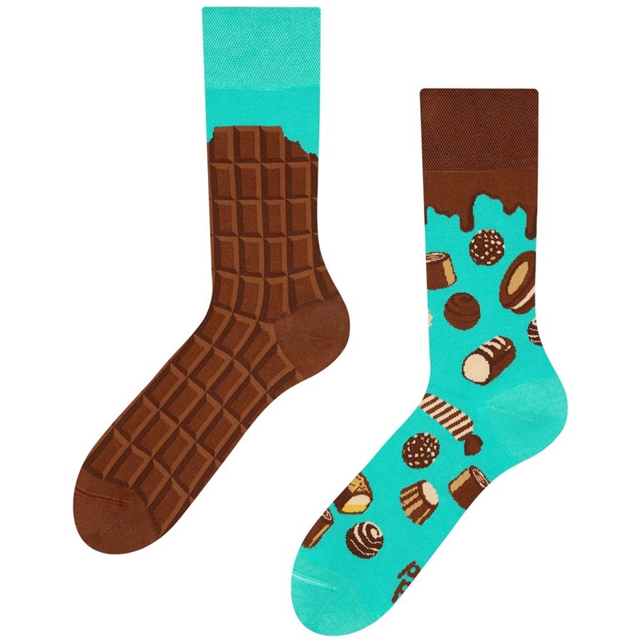 Humor sokker voksen - CHOCOLATE, size 39-42