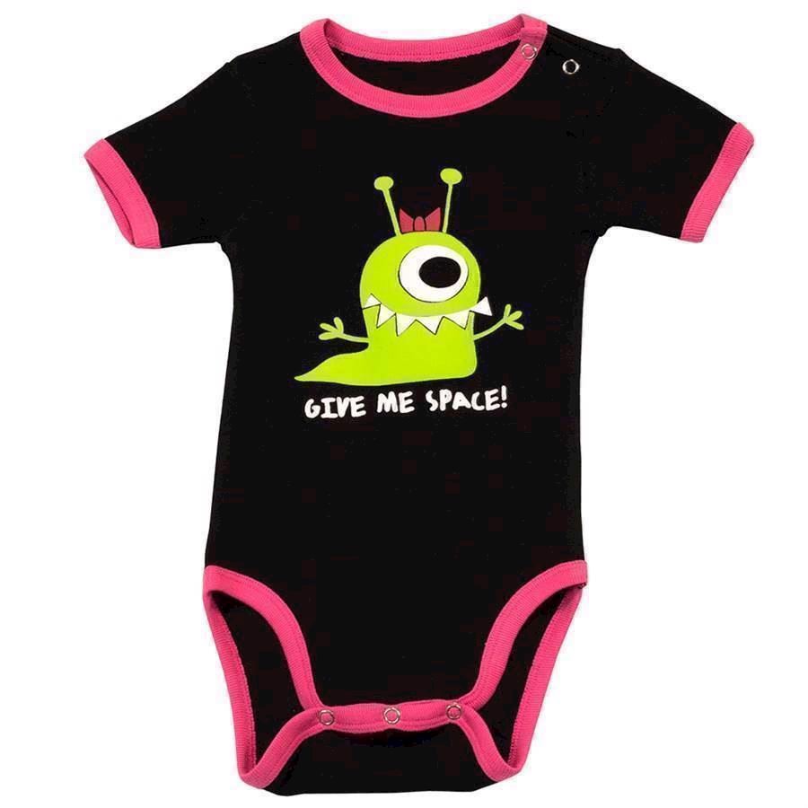 LazyOne Girls Give Me Space Babygrow Vest