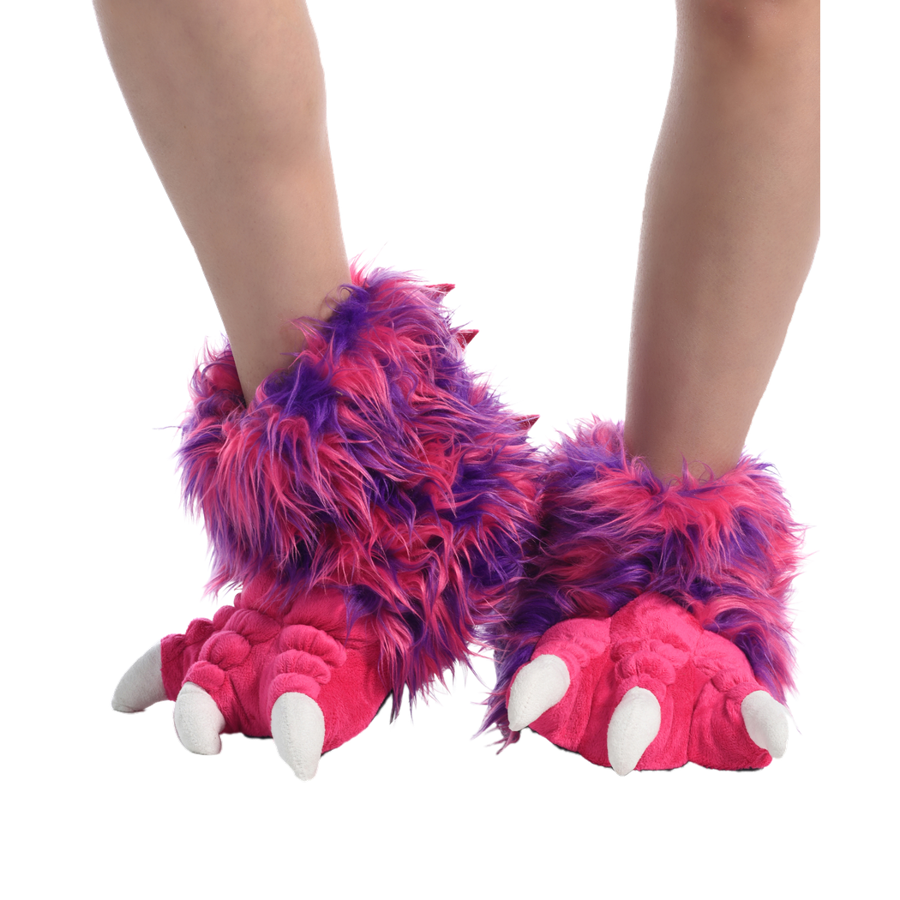 LazyOne Unisex Pink Monster Paw Slipper