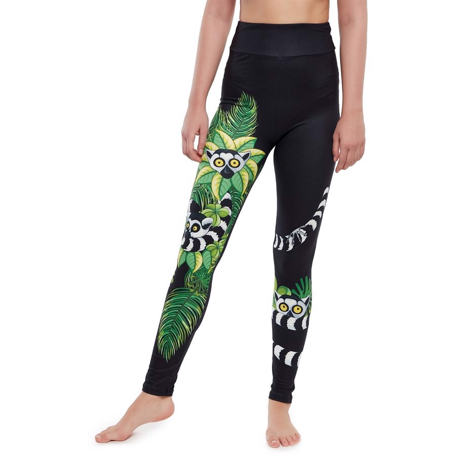 Lemur High Waist Ladies Leggings, Adult Onesize