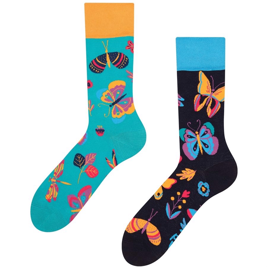 Humor sokker voksen - BUTTERFLIES, Size 39-42