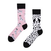 Humor sokker voksen - PINK DALMATION, size 43-46