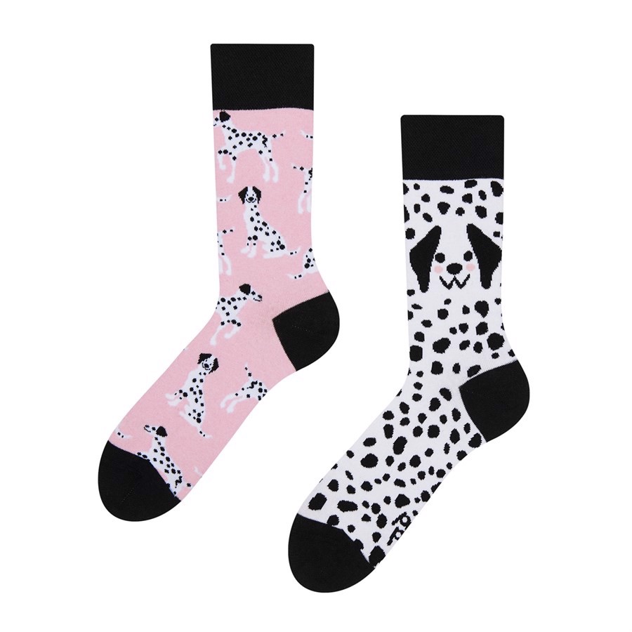 Humor sokker voksen - PINK DALMATION, size 43-46