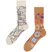Humor sokker voksen - CITY BIKE, size 43-46