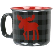 Moose Plaid Ceramic Mug 350 ml