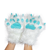 White Yeti Paw Mitts, Adult Large