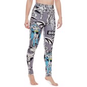 Black And White Batman High Waist Ladies Leggings, Adult Onesize