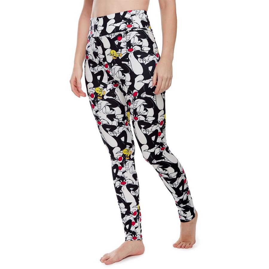 Sylvester/Tweety High Waist Ladies Leggings, Adult Onesize