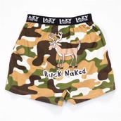 LazyOne Buck Naked Camo Boys Boxer Shorts