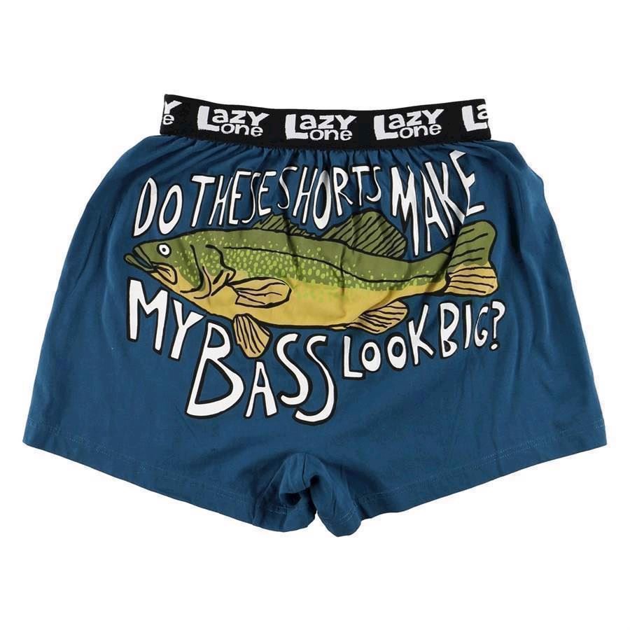 LazyOne Do These Shorts Make My Bass Look Big? Mens Boxer Shorts