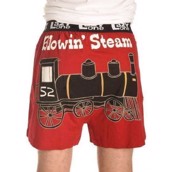 Røde boxers til mænd der kan lide tog