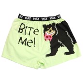 LazyOne Bite Me Black Bear Mens Boxer Shorts