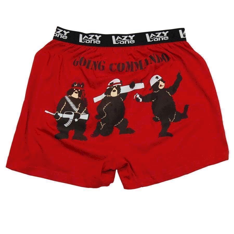 LazyOne Going Commando Mens Boxer Shorts