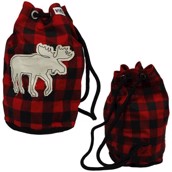 LazyOne Moose Plaid Tote Bag