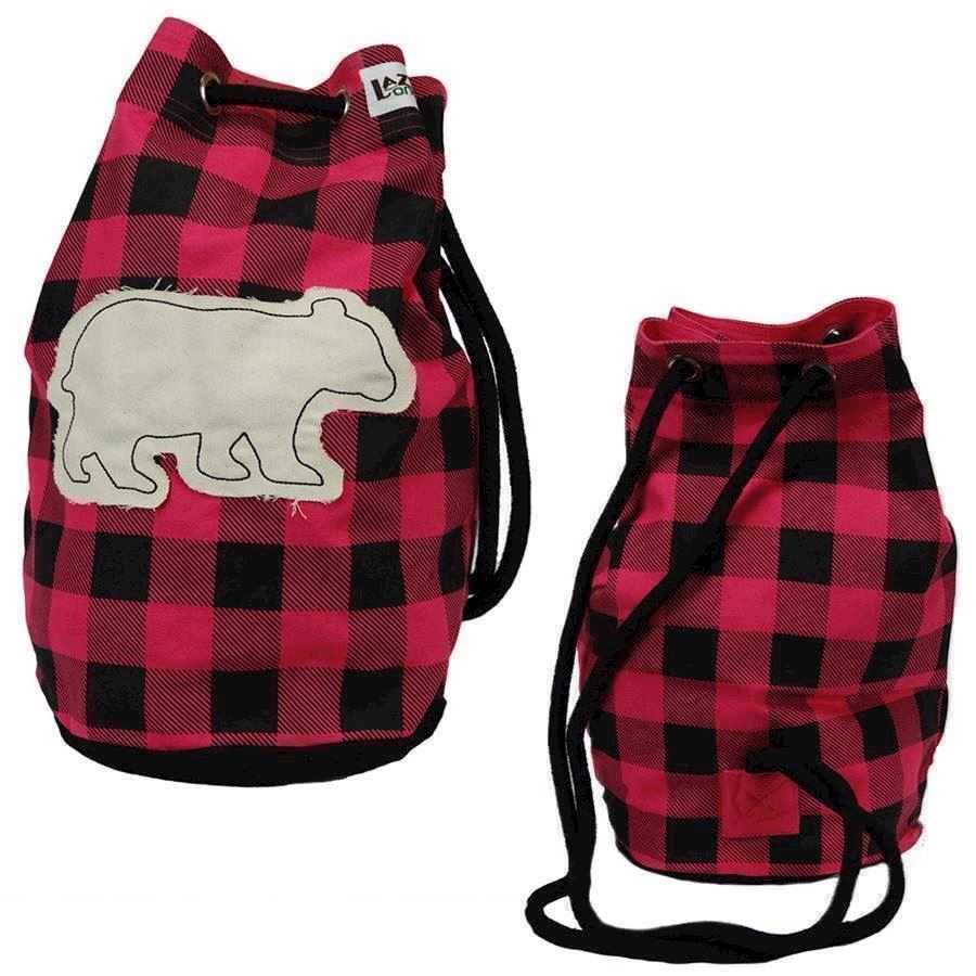 LazyOne Bear Plaid Tote Bag