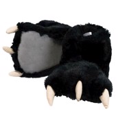 LazyOne Unisex Black Bear Paw Slipper