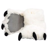 LazyOne Unisex White Bear Paw Slipper