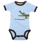 LazyOne Boys Wide Awake Alligator Babygrow Vest