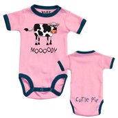 LazyOne Girls Mooody Babygrow Vest