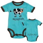 LazyOne Boys Mooody Babygrow Vest