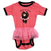 LazyOne Girls Bear-a-rina Babygrow Vest