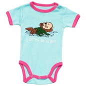 LazyOne Girls I Otter Be in Bed Babygrow Vest