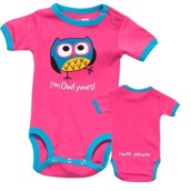 LazyOne Girls I'm Owl Yours Babygrow Vest