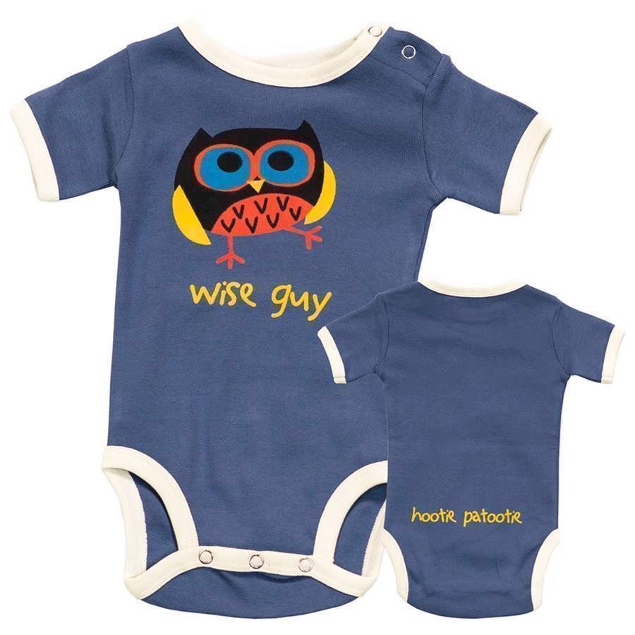 LazyOne Boys Wise Guy Babygrow Vest