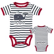 LazyOne Unisex Lil' Squirt Whale Babygrow Vest