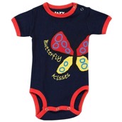 LazyOne Girls Butterfly Kisses Babygrow Vest