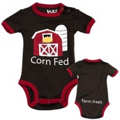 LazyOne Boys Corn Fed Babygrow Vest