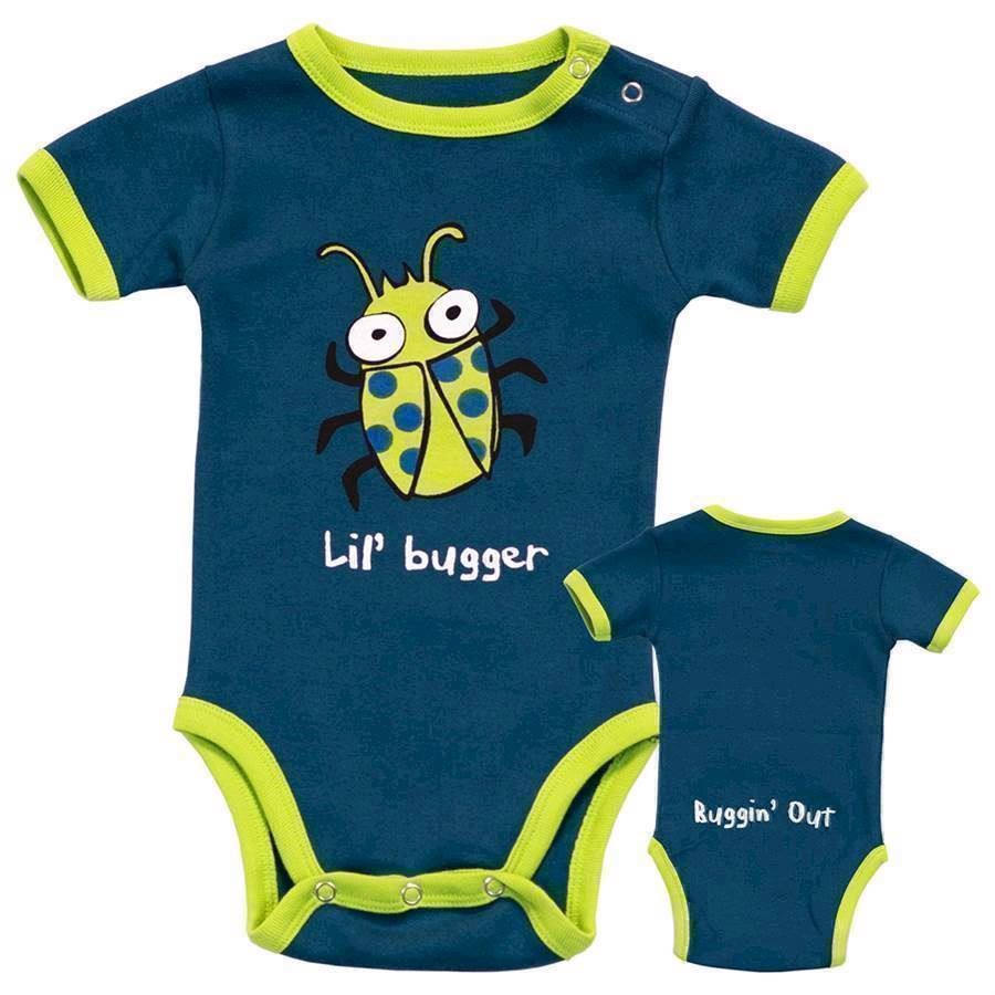 LazyOne Boys Lil\' Bugger Babygrow Vest