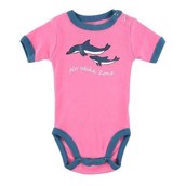 LazyOne Girls No Wake Zone Dolphin Babygrow Vest