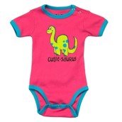 LazyOne Girls Cutie-Saurus Babygrow Vest