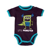 LazyOne Boys Little Monster Babygrow Vest