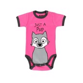 LazyOne Unisex girls Wolf just a Pup Babygrow Vest