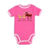 LazyOne Unisex girls Duck Duck Moose Babygrow Vest