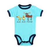 LazyOne Unisex boys Duck Duck Moose Babygrow Vest