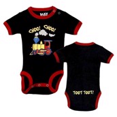 LazyOne Boys Choo Choo Babygrow Vest