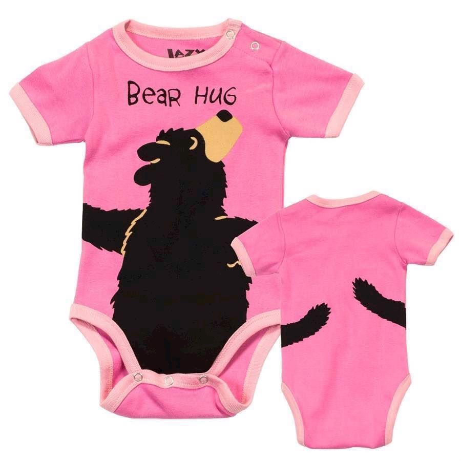 LazyOne Girls Bear Hug Babygrow Vest