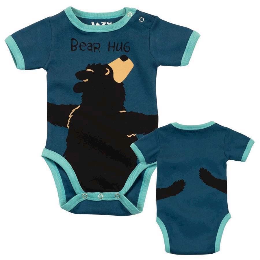 LazyOne Boys Bear Hug Babygrow Vest