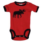 LazyOne Unisex Classic Moose Red Babygrow Vest