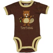 LazyOne Boys Teething Babygrow Vest