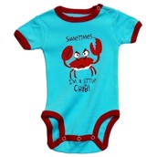 LazyOne Boys I'm A Little Crabby Babygrow Vest