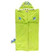 LazyOne Hooded Critter Fleece Blanket Dinosaur