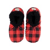 LazyOne Moose Plaid Fuzzy Feet Slippers