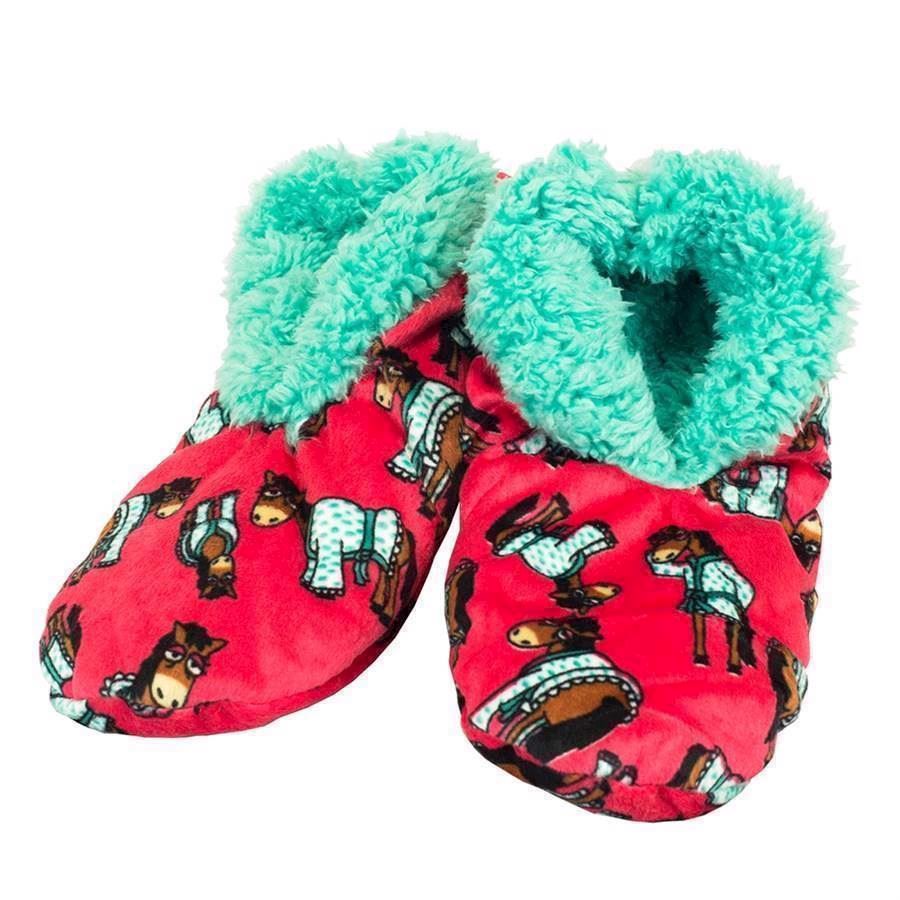 LazyOne Dont Do Mornings Horse Fuzzy Feet Slippers