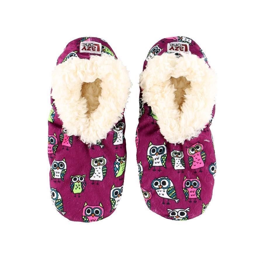 LazyOne Night Owl Fuzzy Feet Slippers