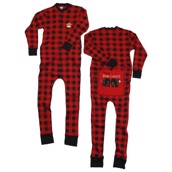 LazyOne Unisex Plaid Bear Cheeks Flapjack Onesie